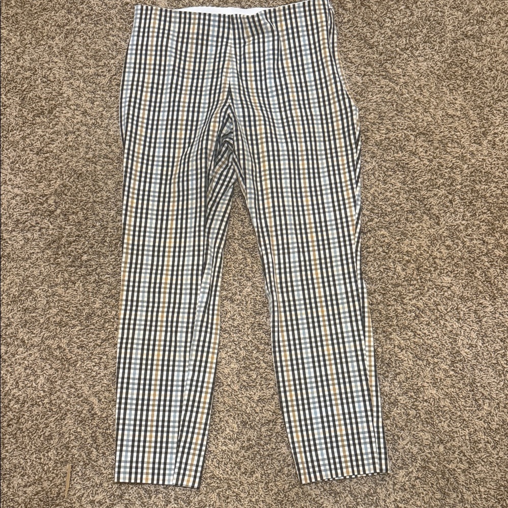 a new day Women's Plaid Skinny Pants - Blue and White